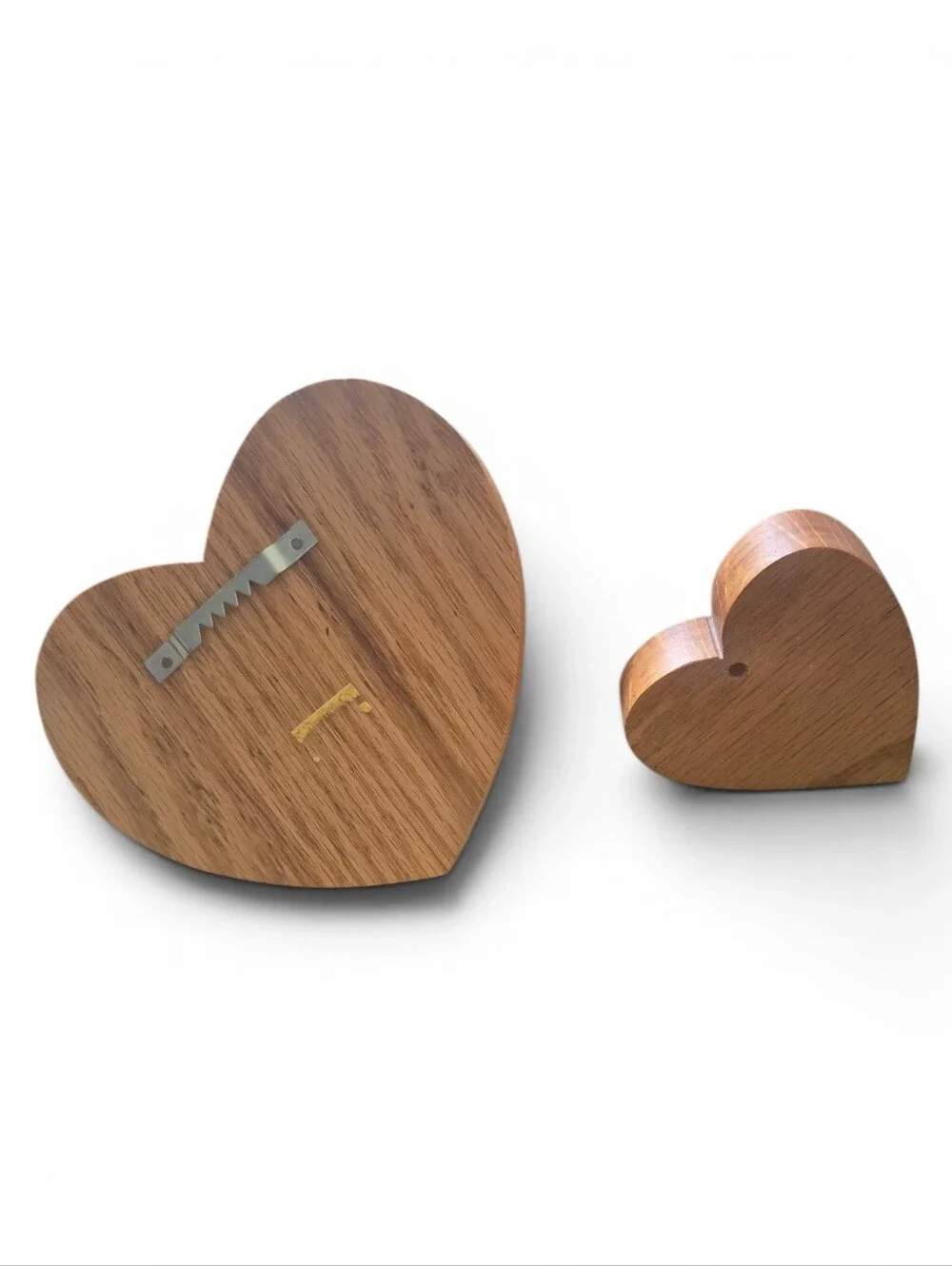 Vintage Wooden Heart Key Holder Wall Decor Rack with Peg Cottagecore Country 90s